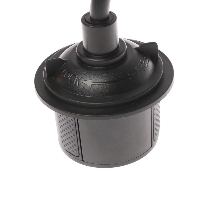 Держатель телефона в подстаканник на гибкой штанге, раздвижной 4,5-9 см, черный