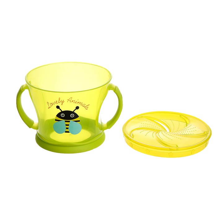 Контейнер для хранения питания детский, непросыпайка, цвет зелёный