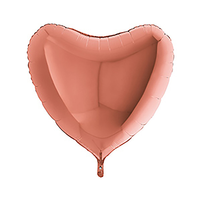 Шар фольгированный 36” Сердце металлик Rose Gold G