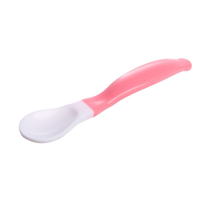 Набор детской посуды, 3 предмета: тарелка на присоске, крышка, ложка, цвет розовый
