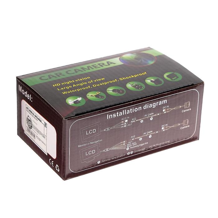 Камера заднего вида TORSO Premium, IP68, угол обзора 130°, разрешение 3 Мп, провод 6 м