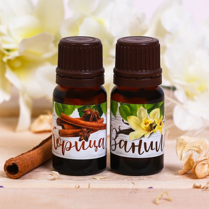 Эфирные масла "Пряные нотки", 2 шт. по 10 мл, ваниль и корица