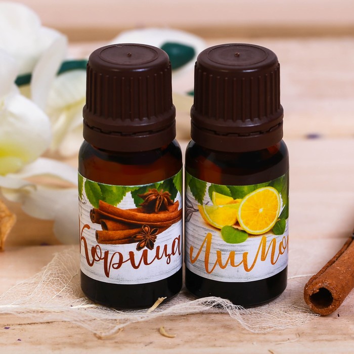 Эфирные масла "Душистый пар", 2 шт. по 10 мл, лимон и корица