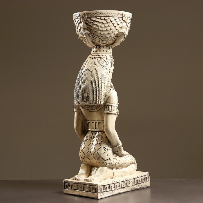 Фигурное кашпо "Египтянка" состаренный 71х26х32см