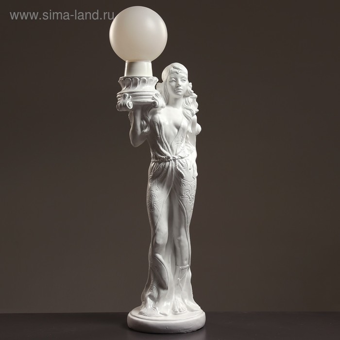 фото Лампа интерьерная "восточная красавица" белый 97см хорошие сувениры