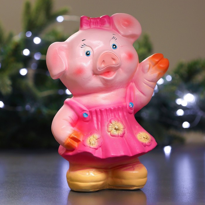 Копилка "Свинка девочка" 15х23х32см МИКС