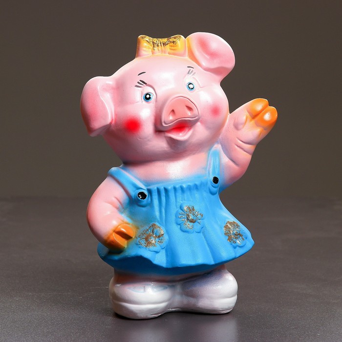 Копилка "Свинка девочка" 15х23х32см МИКС