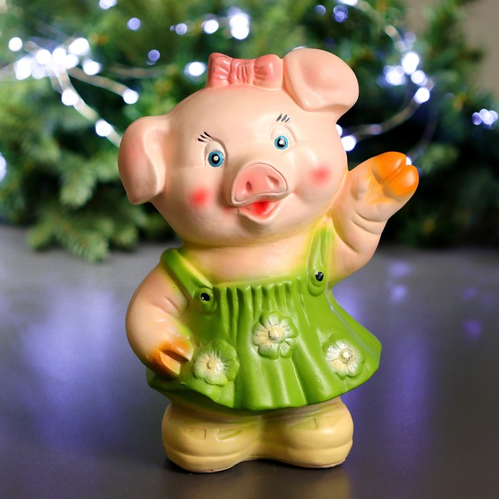 Копилка "Свинка девочка" 15х23х32см МИКС