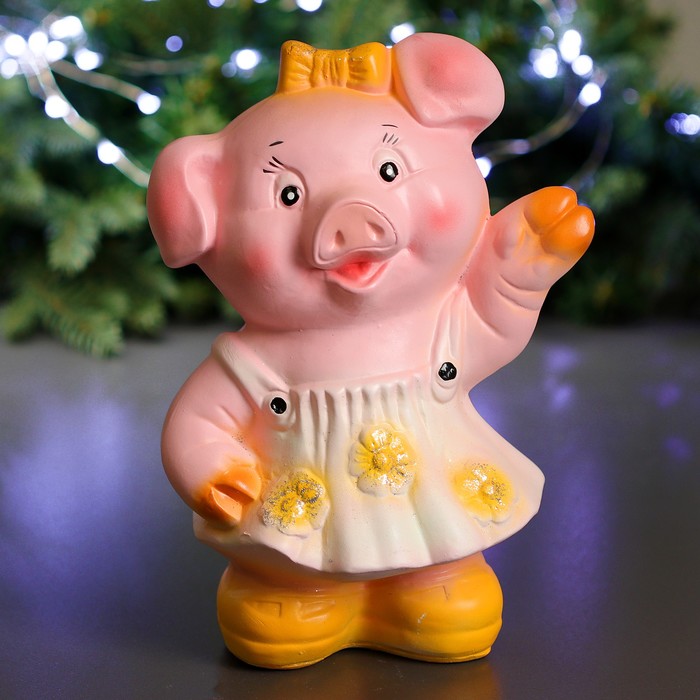 Копилка "Свинка девочка" 15х23х32см МИКС