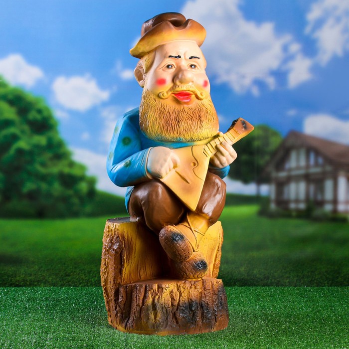 Садовая фигура "Мужик с балалайкой" 65х28х33см