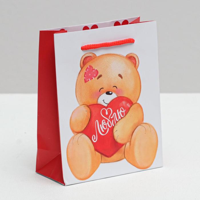 Пакет ламинированный вертикальный «Теплые объятья», 12 × 15 × 5,5 см