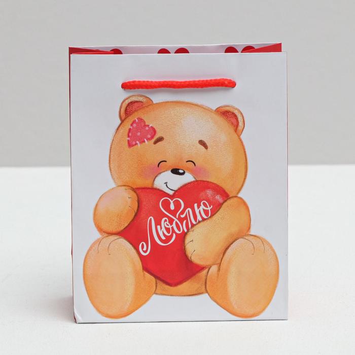 Пакет ламинированный вертикальный «Теплые объятья», 12 × 15 × 5,5 см