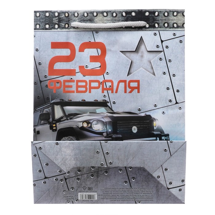 Пакет ламинированный вертикальный «Бронебойного счатья», 18 × 23 × 8 см