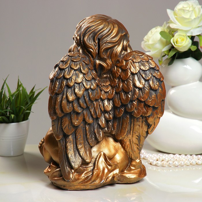 Фигура "Ангел сидя прямо" 25х24х34см бронза