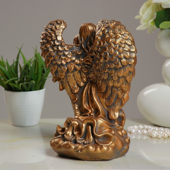 Фигура "Ангел дева молящаяся" бронза 25х20х15см