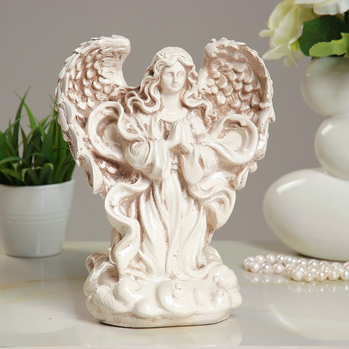Фигура "Ангел дева молящаяся" состаренный 25х20х15см
