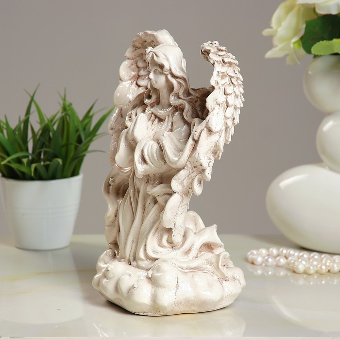 Фигура "Ангел дева молящаяся" состаренный 25х20х15см