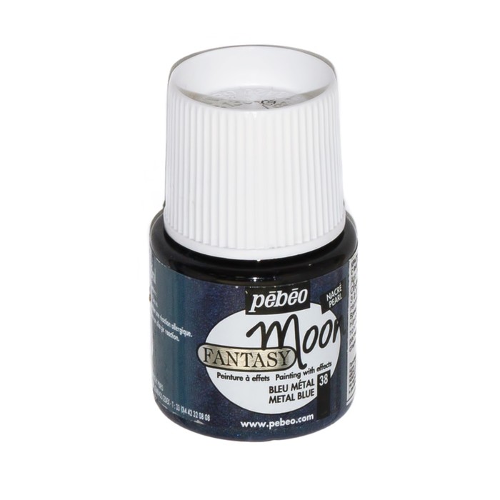 Краска по стеклу и керамике Metallic 45мл Pebeo Fantasy Moon 167038 синий металл