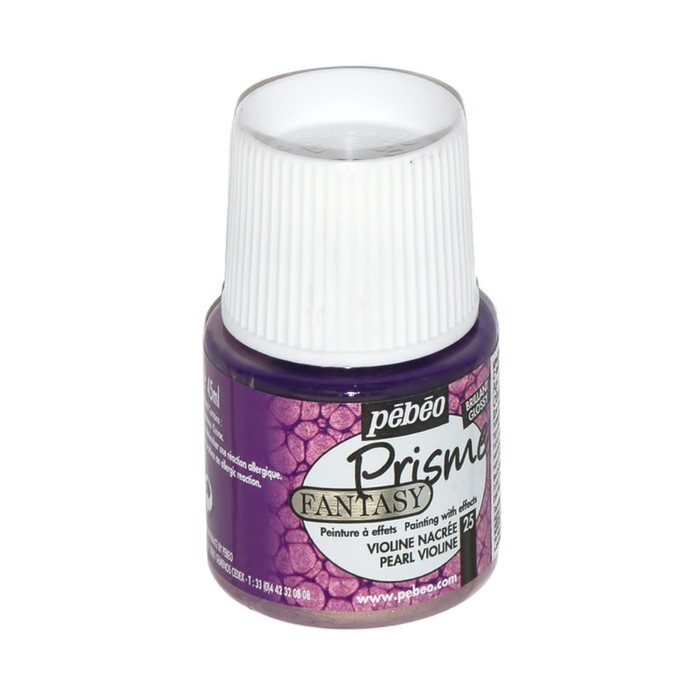 Краска по стеклу и керамике Pearl 45мл Pebeo Fantasy Prisme 166025 пурпурно-фиол перламутр