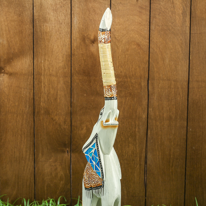 Сувенир дерево "Слон светлый" 14х9х60 см