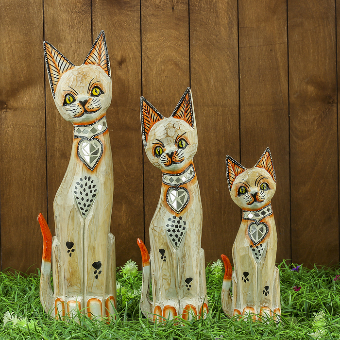 Набор сувенирный "Кошечки" (30,40,50) 18х10х50 см