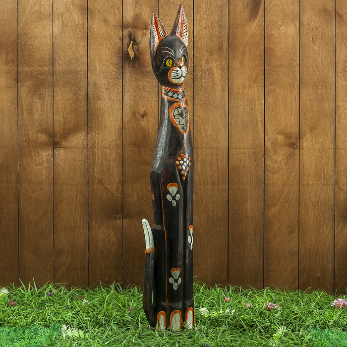 Сувенир дерево "Кошечка с сердечком" 15х8х80 см