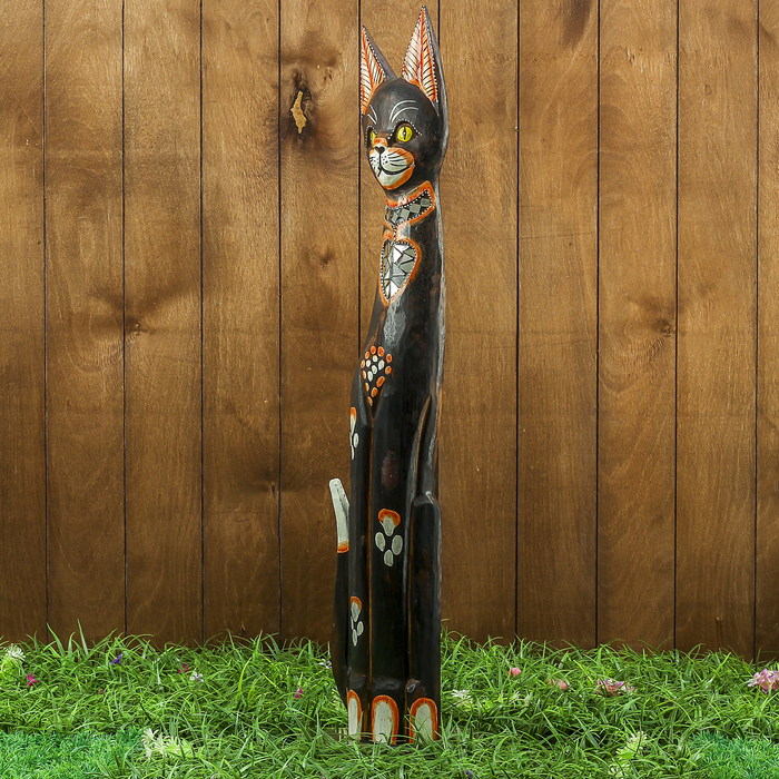 Сувенир дерево "Кошечка с сердечком" 15х8х80 см