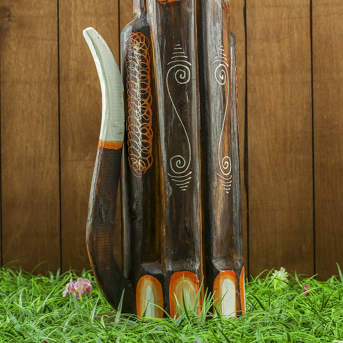 Сувенир дерево "Кошка с голубыми вставками" 16х7х100 см