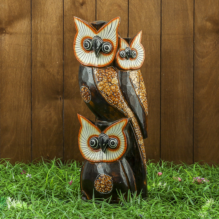 Сувенир дерево "Три совы" 16х7х50 см