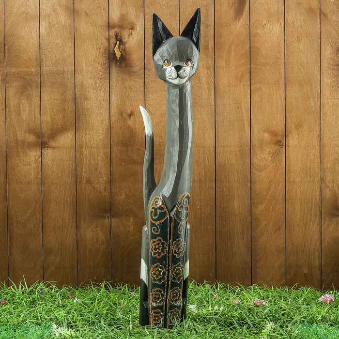 Сувенир дерево "Серая кошечка" 14х6х80 см