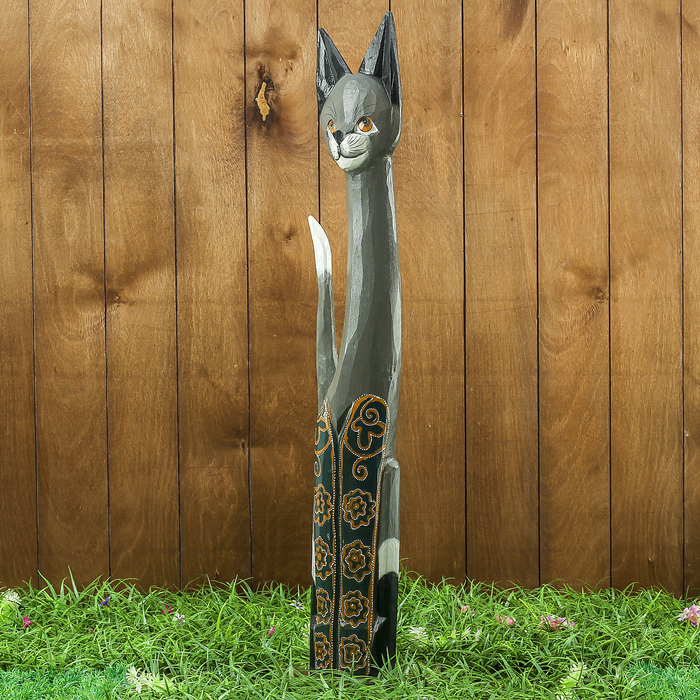 Сувенир дерево "Серая кошечка" 14х6х80 см