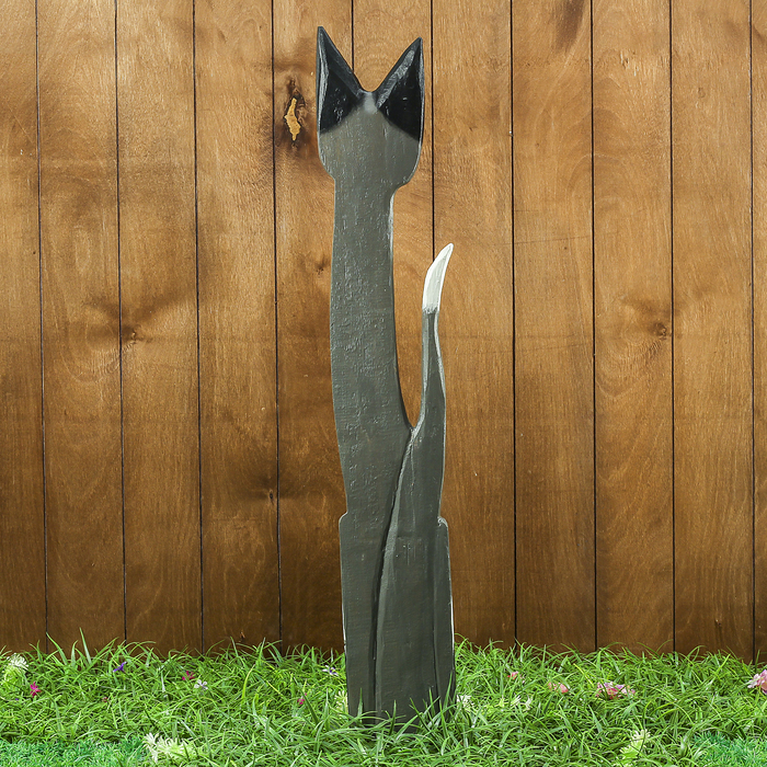 Сувенир дерево "Серая кошечка" 14х6х80 см