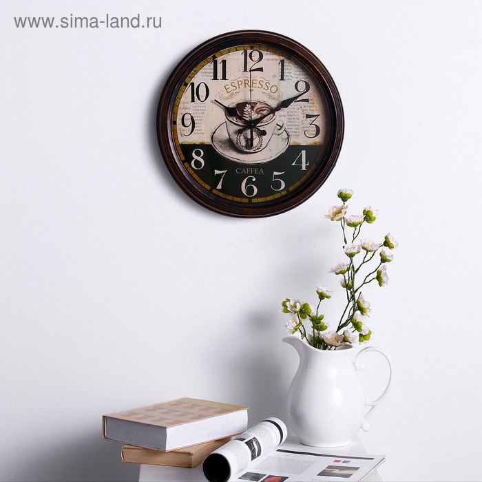 

Часы настенные Espresso Caffea, d-35 см