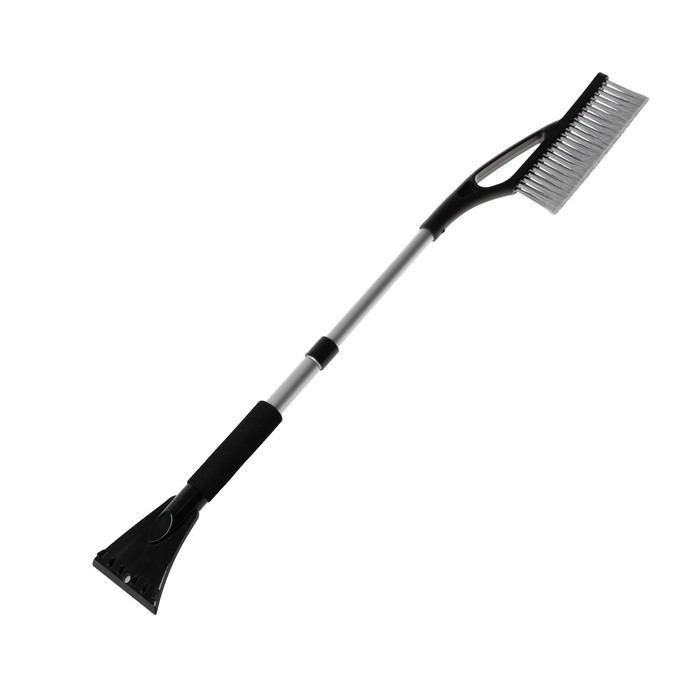 Щетка-сметка TORSO, скребок, телескопическая 69-88 см, мягкая ручка, серый