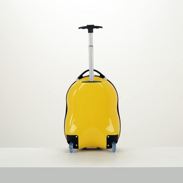 Чемодан детский «Пчёлка» 17", отдел на молнии, 2 колеса, цвет жёлтый
