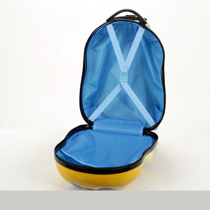 Чемодан детский «Пчёлка» 17", отдел на молнии, 2 колеса, цвет жёлтый