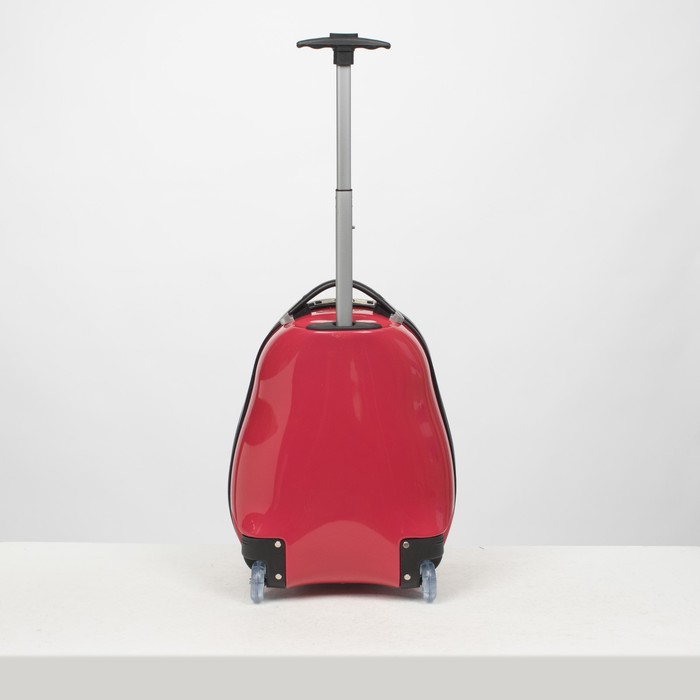Чемодан детский «Божья коровка» 17", отд на молнии, 2 колеса, цвет красный