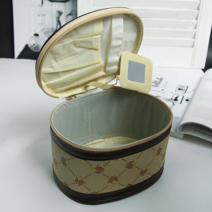 Наборы косметичек 3 в 1 «Бабочки», отдел на молнии, зеркало, цвет жёлтый