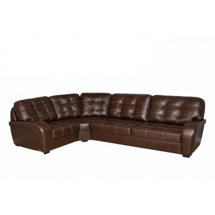 Угловой диван «Монреаль» с левым углом, цвет коньячный