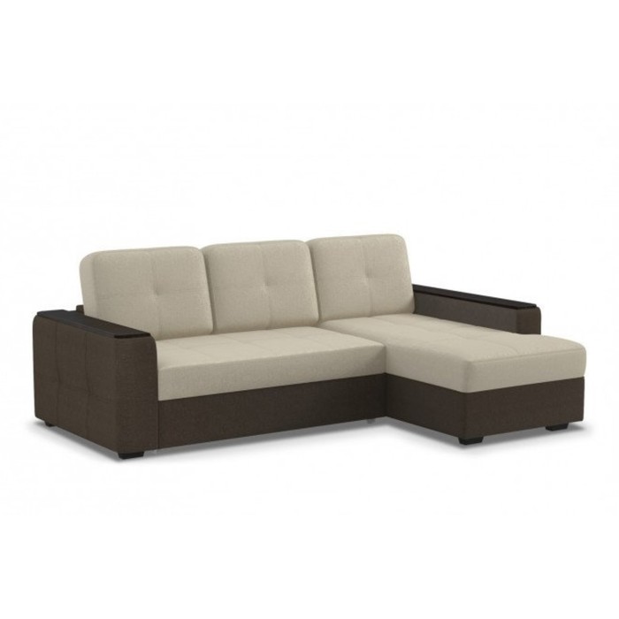 Угловой диван «Мерида» с правым углом, цвет бежевый