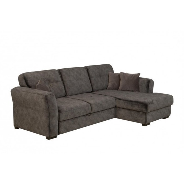 Угловой диван «Манхэттен» с правым углом, цвет серый