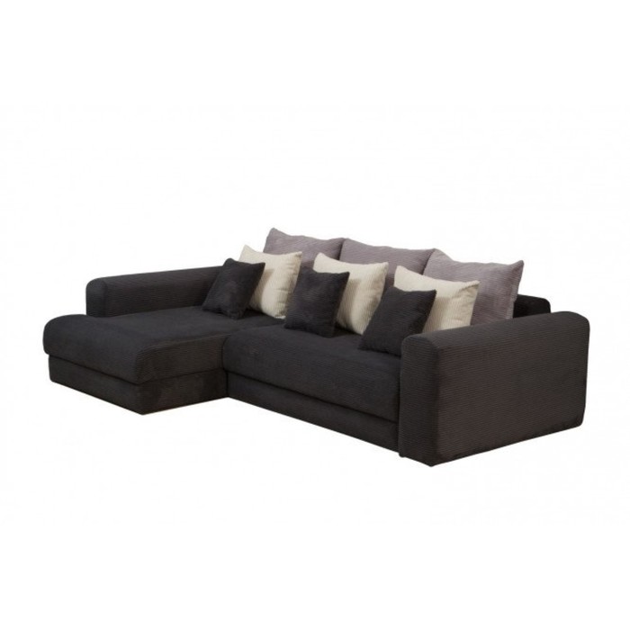 Угловой диван «Мэдисон» с левым углом, цвет тёмно-серый
