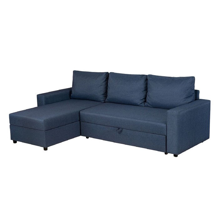 Угловой диван «Торонто» с универсальным углом, цвет синий