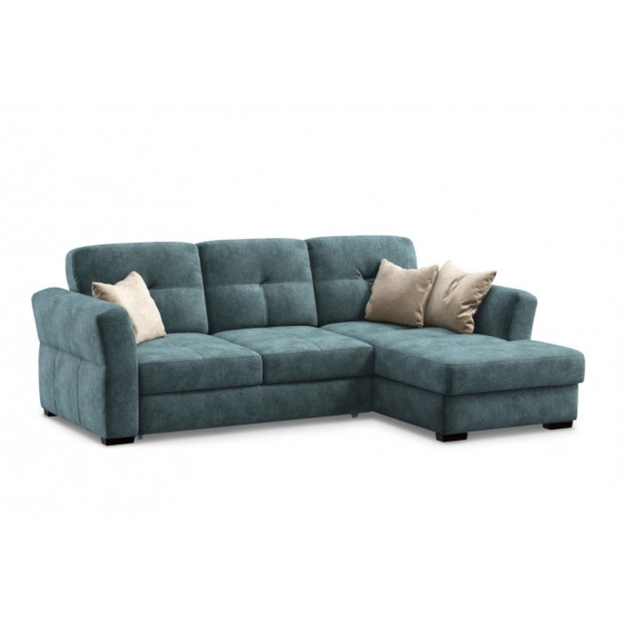 Угловой диван «Манхэттен» с правым углом, цвет бирюзовый