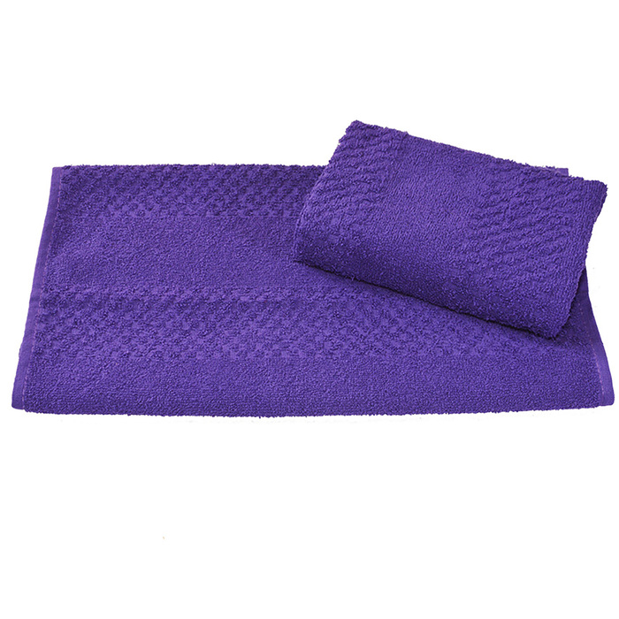 Полотенце махровое гладкокрашеное 30×60 см 360 г/м2, фиолетовый, 100% хлопок