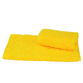 Полотенце махровое жаккардовое 30×50 см 400 г/м2, желтый, 100% хлопок Ош