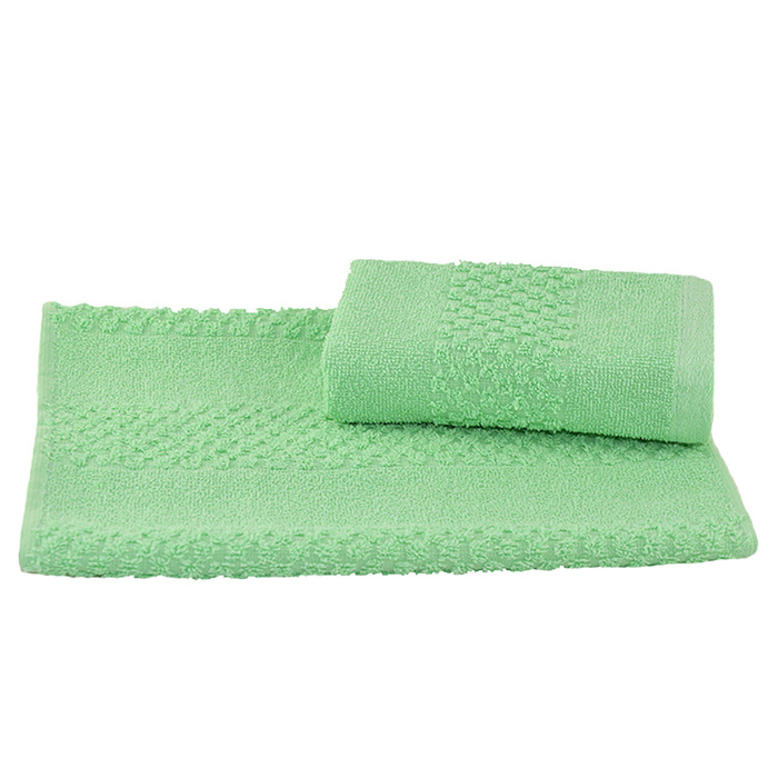 Полотенце махровое гладкокрашеное 40×70 см, 360 г/м2 мятный, 100% хлопок