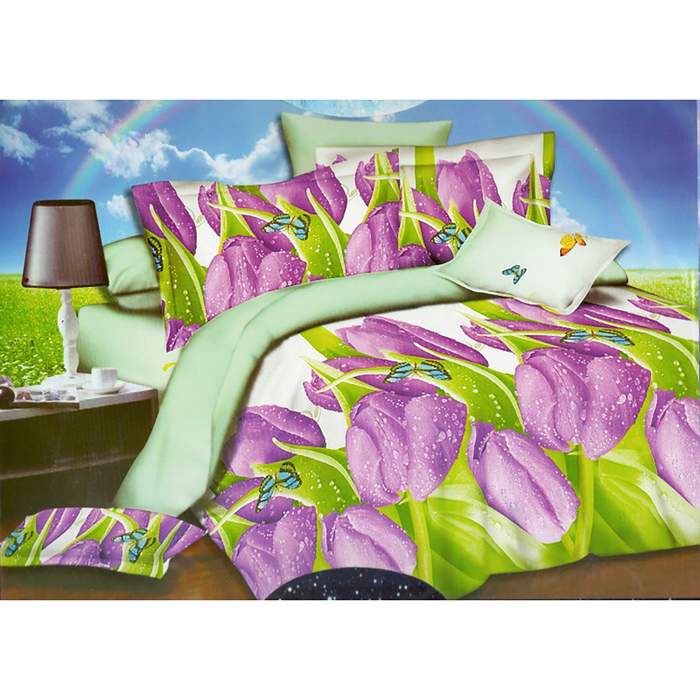 Постельное бельё евро 5D диз. 11620, 215х220, 200х215, 70х70-2 шт., полипоплин