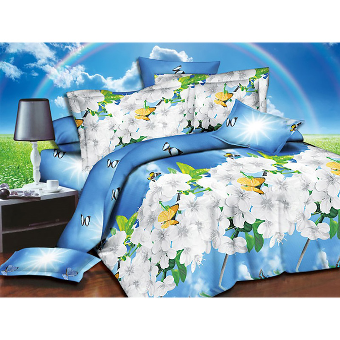 Постельное бельё дуэт 5D диз. 3176, 215х220, 145х215-2 шт., 70х70-2 шт., полипоплин