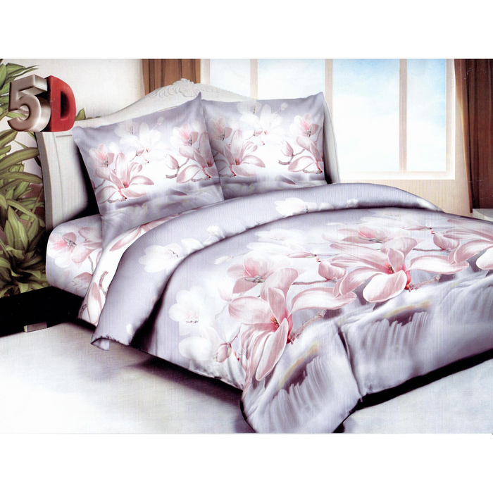 Постельное бельё евро 5D диз. 2347, 215х220, 200х215, 70х70-2 шт., полипоплин